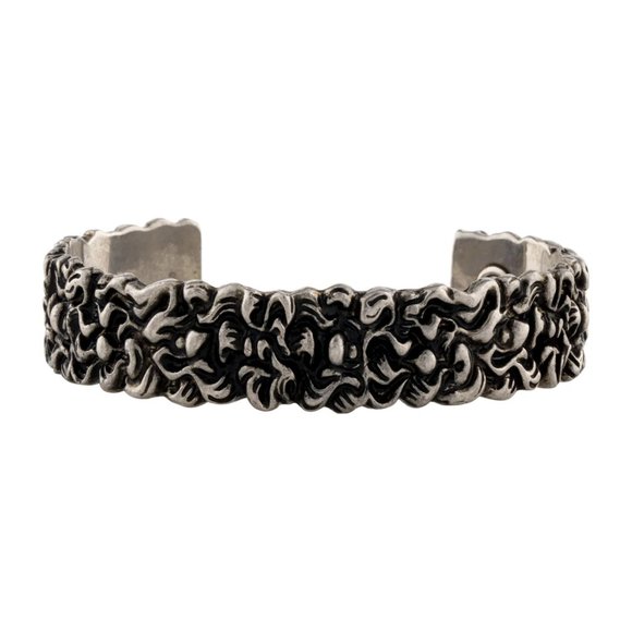Gucci Lionhead Mane Cuff Bracelet in Silver - Picture 1 of 3